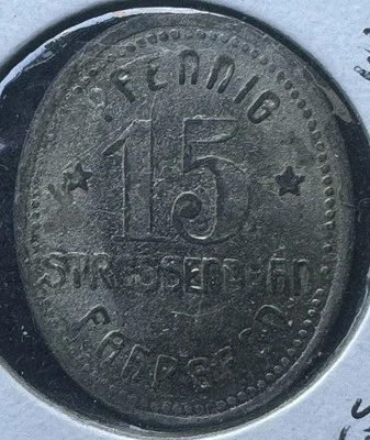 Mollem 15 pfennig 1918 zinc notgeld - Image 1 of 2