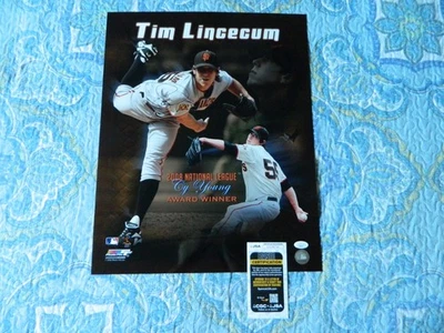 Tim Lincecum Signed 16x20 San Francisco Giants Photo JSA - Image 1 of 4