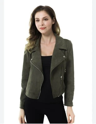 Steve Madden BB Dakota Moto Green  Zip Up Jacket Size XXL - Image 1 of 4