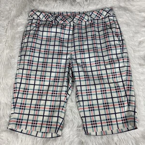 Greg Norman Multi Plaid Bermuda Sportswear Golf Shorts Womens Size 2 Active - Picture 1 of 7