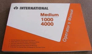 International Navistar 1087596-R7 Medium 1000 4000 Operators Manual - Picture 1 of 12