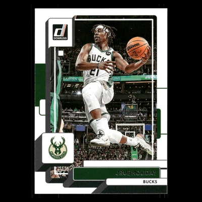 Tarjeta de baloncesto NBA Jrue Holiday #55 2022-23 Donruss Milwaukee Bucks Foto 1 de 3