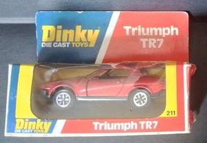 VINTAGE 211 DINKY TOYS TRIUMPH TR7 SPORTS CAR RED MINT IN ORIGINAL BOX - Picture 1 of 10