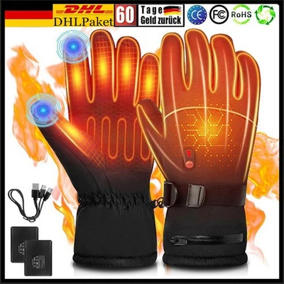 MARKENLOS 6000mAh Paar Akku Beheizbaren Handschuhe Beheizt Winter Handschuhe Ski Motorrad