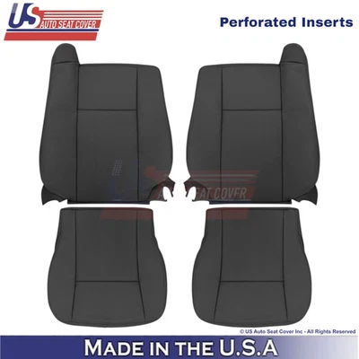 Fundas de asiento de repuesto delanteras de cuero negras para Cadillac CTS 2003-2007 Foto 1 de 4