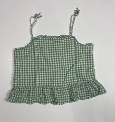 POLO Ralph Lauren 青少年女孩格子格子上衣 16 码 — 第 1/3 张图片