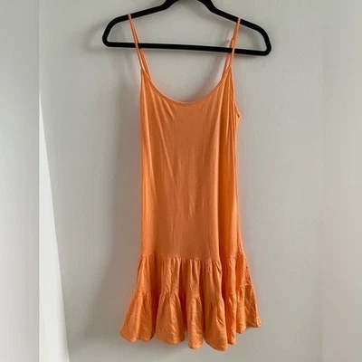 Mini Vestido Sweetees Naranja Ligero Volantes Dobladillo en Niveles Talla Grande Nuevo Sin Etiqueta Foto 1 de 4