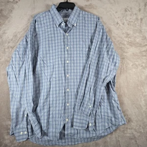 Peter Millar Shirt Mens 2XL XXL Blue Plaid Casual Preppy Career Workwear Light - Picture 1 of 6
