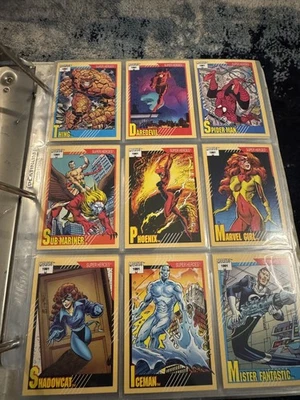 Impel 1991 Marvel Series 2 Cards-Full Base Set of 162 With Binder & Pages NM+ - Image 1 of 4