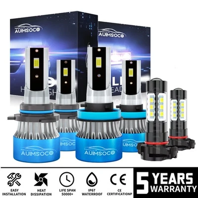 Faros LED altos/bajos + kit de luces antiniebla para GMC Sierra 1500 2007-2011 2012 2013 Foto 1 de 4