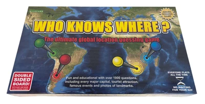 WHO KNOWS WHERE? Global Location Guessing Board Game Wildcard TRIVIA - D17 O757 - Image 1 of 4