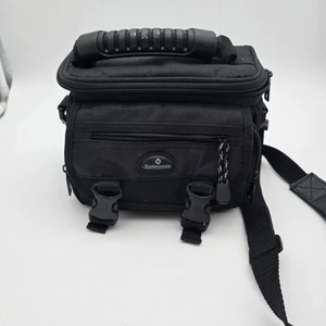 90s Samsonite Camera Bag w/ Shoulder Strap- Black Nylon - Picture 1 of 4