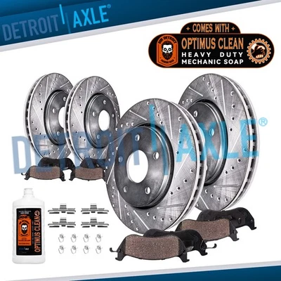 Rotores perforados delanteros y traseros pastillas de freno para Dodge Ram 1500 Durango con jabón de manos Foto 1 de 4