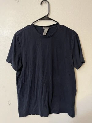 Camiseta de manga corta H&M para hombre ajustada cupé Etroite cuello redondo talla L azul marino Foto 1 de 4