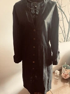 Designer Mokea Dress Black Linen Size M New Tiered Loose Fit Country Road Style - Picture 1 of 7