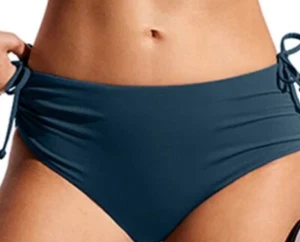 CRZ YOGA Bikini Bottom Side Tie Adjustable NAVY BLUE Swimsuit Woman MEDIUM 8/10 - Picture 1 of 14