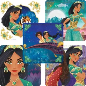 25 Disney Aladdin Jasmine Stickers Party Favors Birthday Envelope Seal Cards - Picture 1 of 1