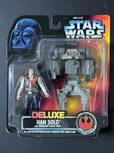 1996 Kenner Star Wars HAN SOLO Deluxe Schmuggler Flugpaket Power of the Force Neu - Bild 1 von 5