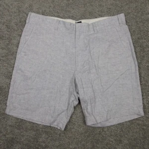 J Crew Shorts Mens 38 Gray Striped Chino Shorts Linen Blend Beach Casual NWT - Picture 1 of 10