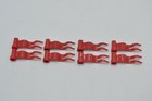 LEGO 8 x Flag Flag Wave Right Red Flag 4x1 Wave Right 4495b