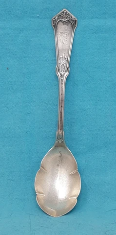 Wood & Hughes Sterling Humbolt Sugar Spoon 6 5/8" Mono Ca 1880 Cover