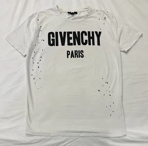 SELTENES Givenchy Paris Splatter weißes T-Shirt Designer UVP 550 $ 100 % authentisch - Bild 1 von 5
