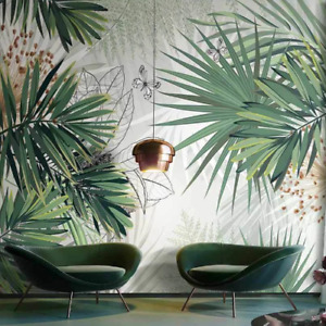Papier peint mural 3D plantes tropicales forêt tropicale feuille de palmier intérieur pièce photo mur