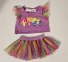 Build A Bear Care Bears Outfit Rainbow Purple Skirt Top Tshirt BAB