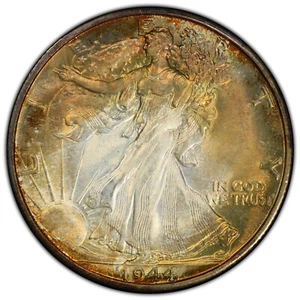 1944-D WALKING LIBERTY HALF DOLLAR PCGS & CAC MS-67+ - Picture 1 of 4