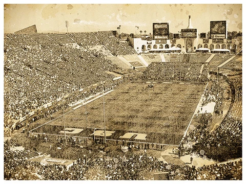 USC Trojans Poster Print Sketch Wall Art Man Cave Decor 12x16" Cover