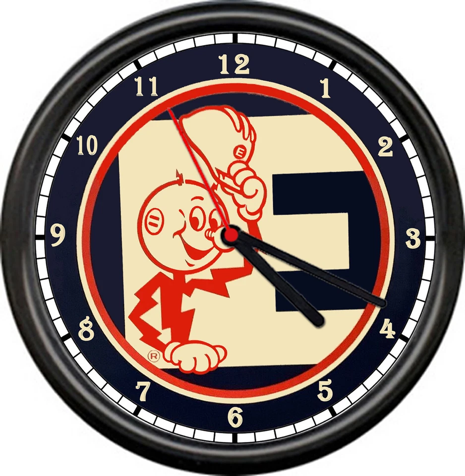 Reddy Kilowatt Vintage Logo Ohio Edison Company Electrician Sign Wall Clock - Image 1 of 1