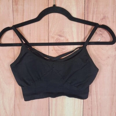Sutiã esportivo Free People Intimately preto tamanho M/G ioga ativa fitness - Imagem 1 de 4