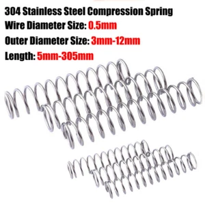 Compression Spring Wire Diameter 0.5mm 304 Stainless Steel Pressure Springs - Picture 1 of 7
