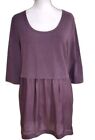 Soft Surroundings plum cropped & skirted one piece scoop neck tunic top. M