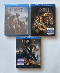 THE HOBBIT Trilogy Journey/Smaug/Five Armies | 3 NEW 2-Disc Blu-ray + DVD LOT - Foto 1 di 15