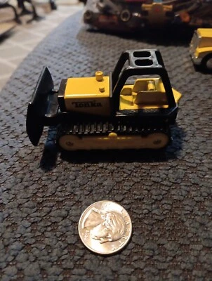 Bulldozer Tonka Mini Caterpillar 1994 vintage amarillo China Foto 1 de 4