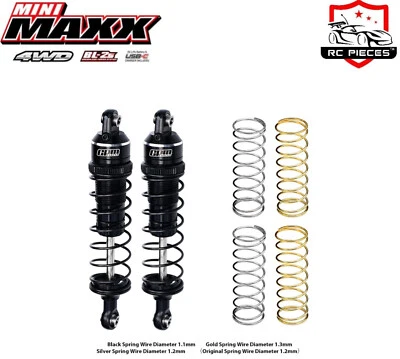 TRAXXAS MINI MAXX 1/10 CNC ALLOY GTR SHOCKS FRONT / REAR GPM UPGRADE TRX10765 - Image 1 of 2