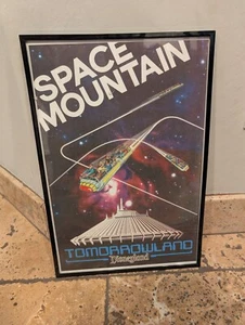 Impresión de póster de atracción Space Mountain Disneyland 1977 decoración artística vintage de Disney - Imagen 1 de 4