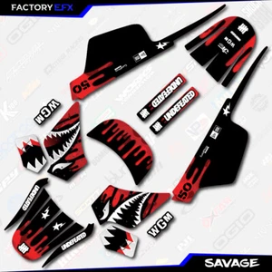 Red Savage Racing Graphics kit fits Yamaha PW50 PW 50 All Years Custom - Picture 1 of 2