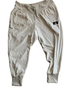 adidas Women's Holidayz Cozy Velour Joggers Plus Size 2X Cream - Picture 1 of 4