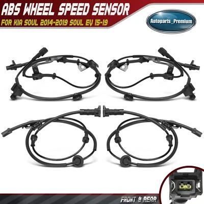 4Pcs Front & Rear ABS Wheel Speed Sensor for Kia Soul 2014-2019 Soul EV 15-19 - Image 1 of 4