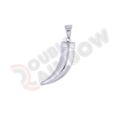 Wolf Tooth Horn Stainless Steel Pendant *P129 - Image 1 of 2