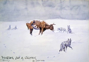 "Esperando un Chinook" de Charles Russell - Imagen 1 de 1