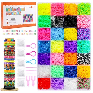 HTVRONT Rubber Band Bracelet Kit 10000+ Loom Bracelet Making Kit for Kids Gift - Picture 1 of 9