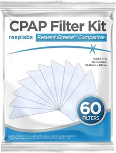 Resplabs Filtros CPAP Compatible con The Resvent 60 Unidades (Pack de 1) - Imagen 1 de 6