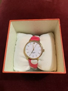 Kate Spade Women’s Pink Polka Dot Metro Strap Wach - Picture 1 of 10