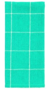 4 Stück Sackleinen Karo Türkis Geschirrtücher Türkis Blau Weiß Kariert 23x28 - Bild 1 von 1