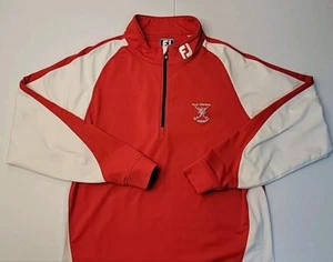 FootJoy St Andrews Golf 1/4 Zip Pullover Sweatshirt Youth XL Red Long Sleeve - Picture 1 of 13