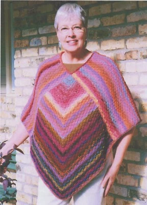 Mitered Moss Poncho Knitting Pattern Christie Furber Iknitiative - Intermediate - Image 1 of 3