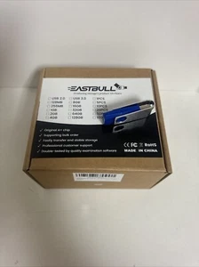 East Bull Bulk USB Thumb Flash Drives 16-GB 50 Pieces Blue With Lanyard - Photo 1/3